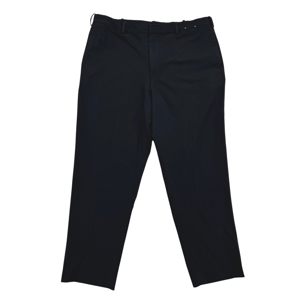 Uniqlo Smart Ankle Pants Mens XL Black Excellent Stretch Tapered Trousers